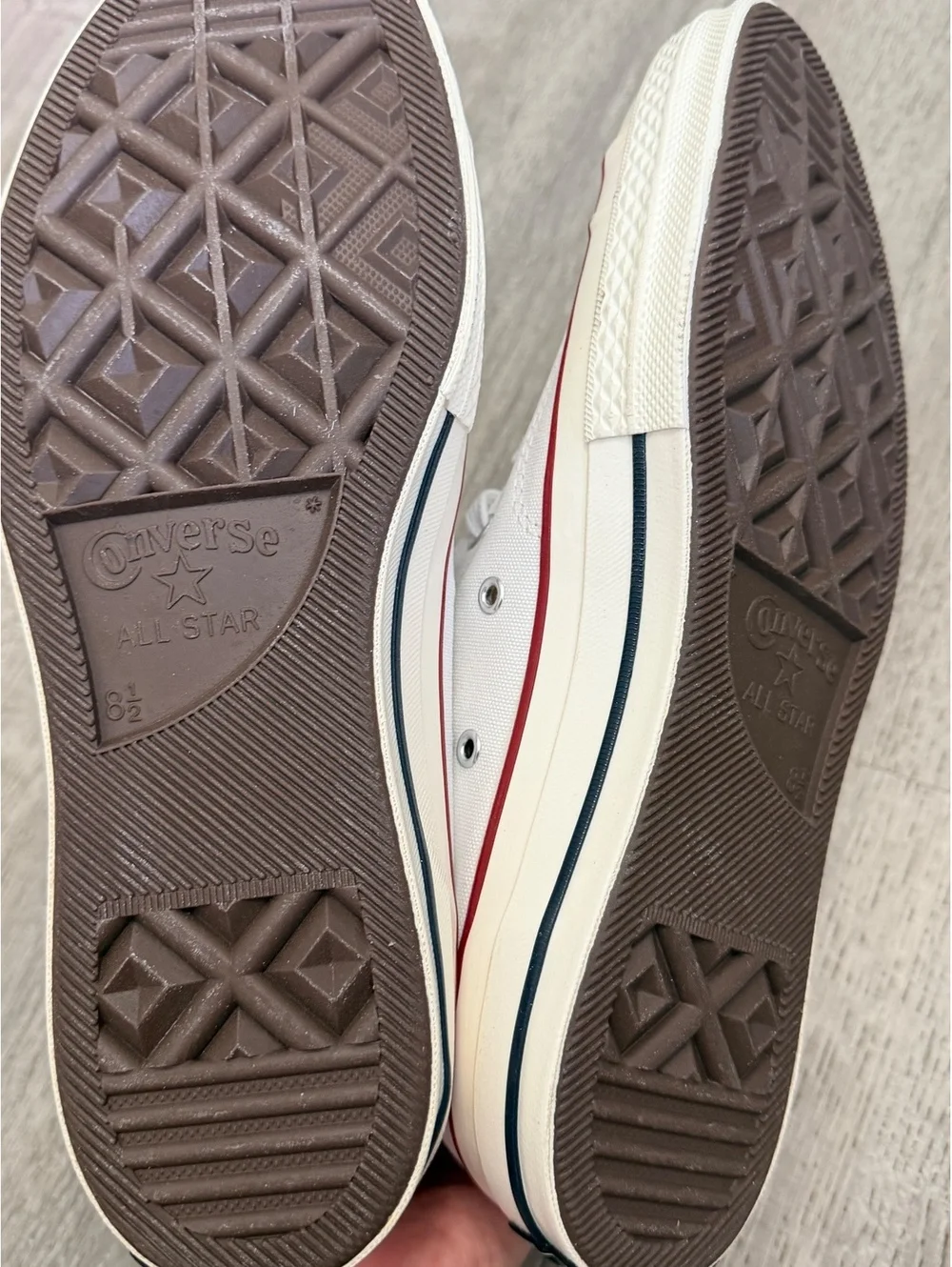 New White Converse High Top Sneakers